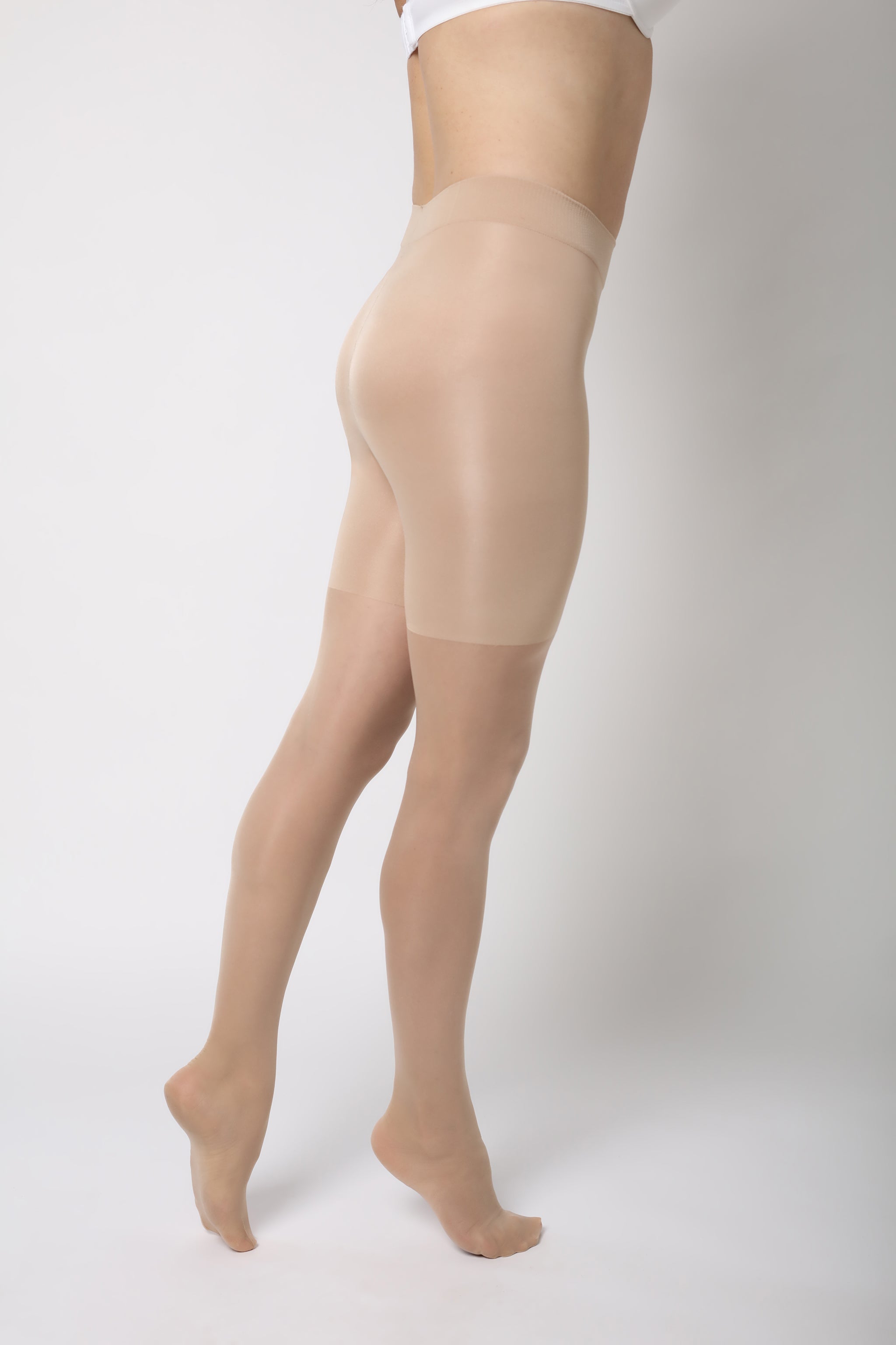 side view of shaping tights - Nude