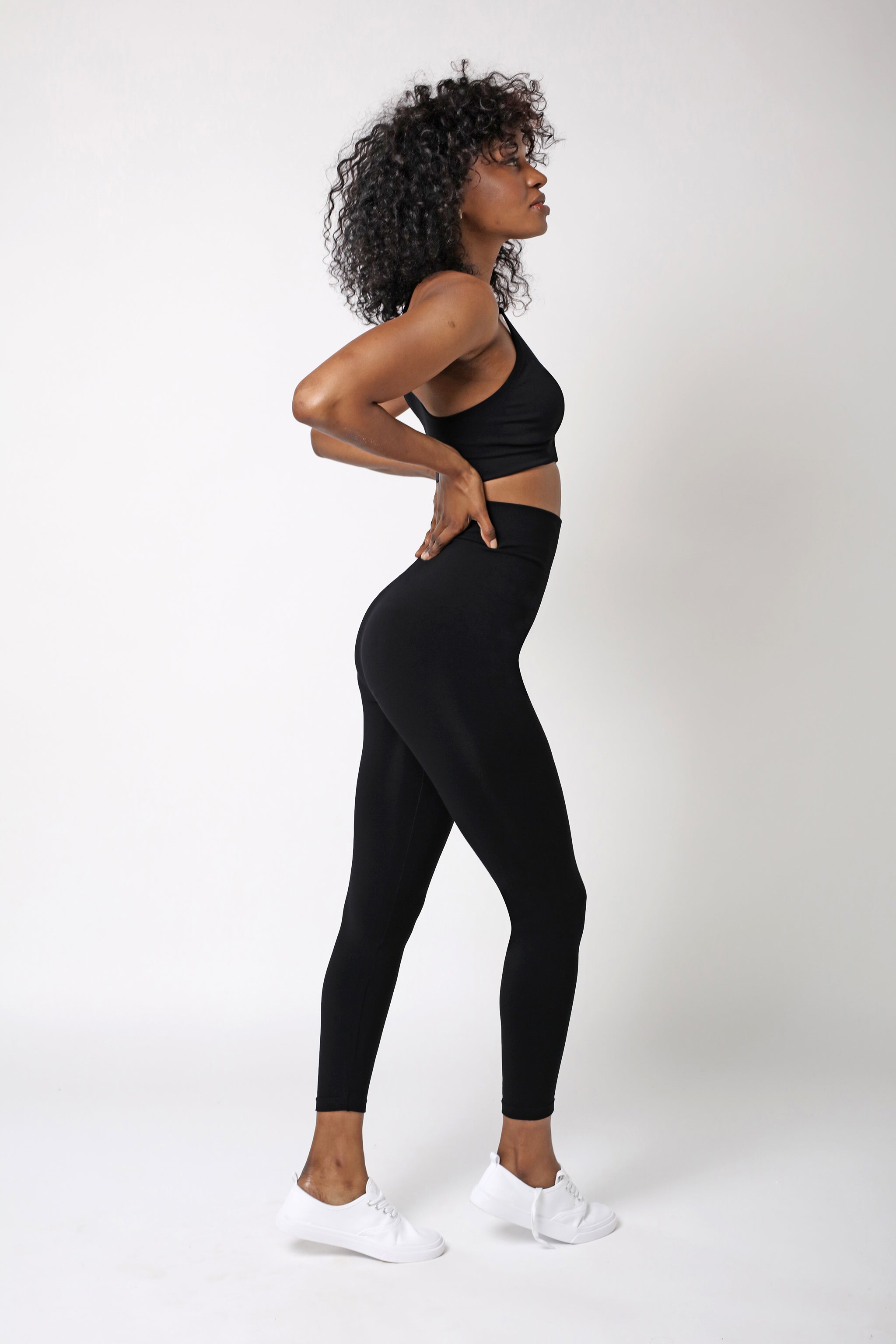 shapewear legging high waist - Black