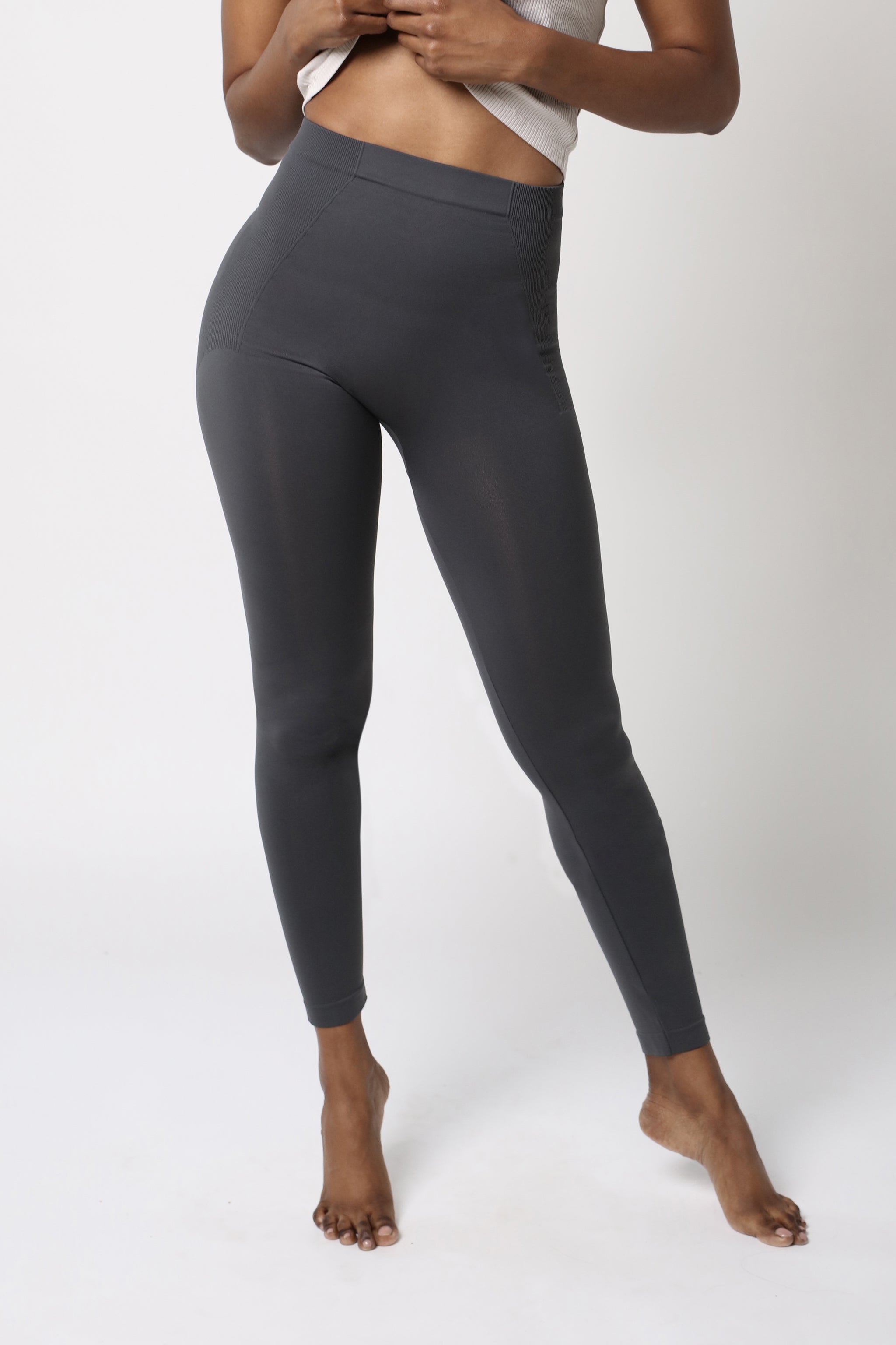 front of shapewear legging - Charcoal grey
