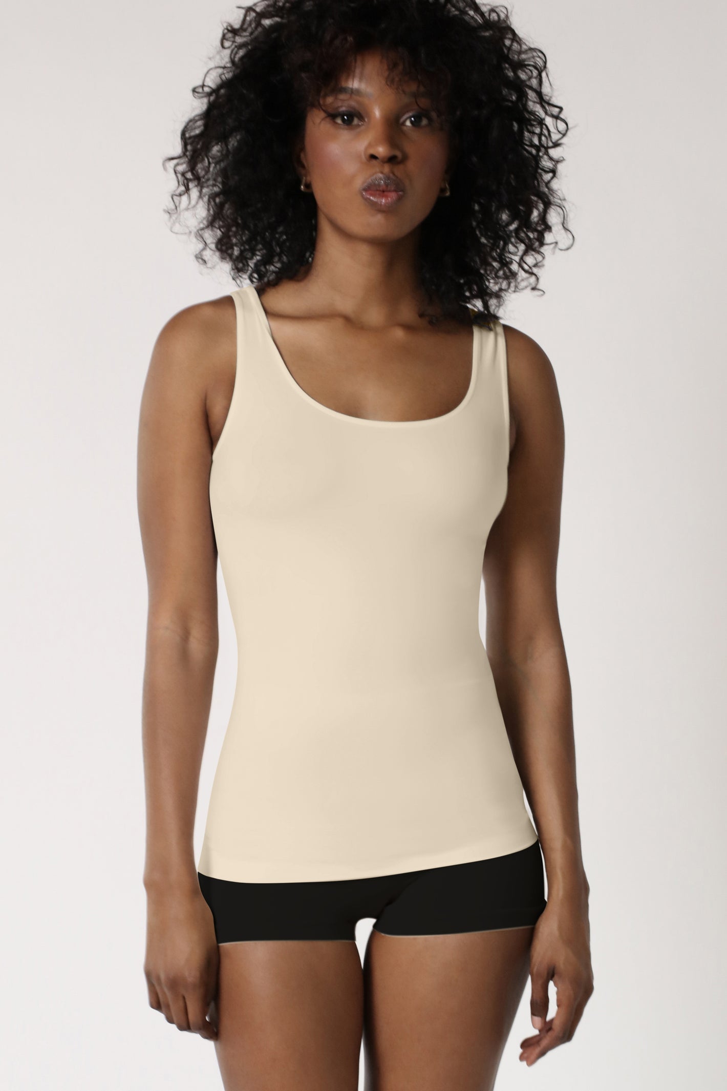 front of shapewear tank - Nude