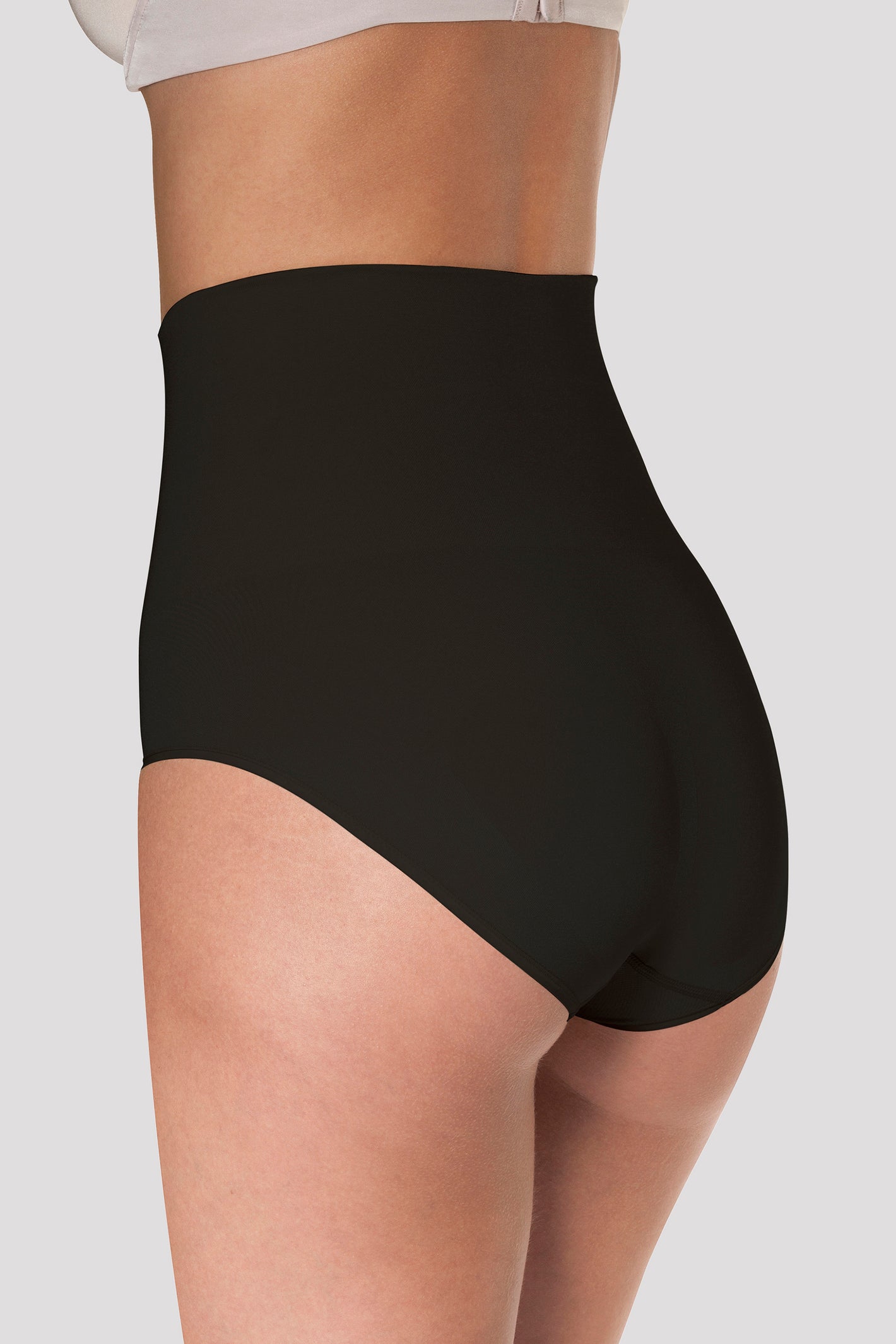 high waist shapewear brief - Black