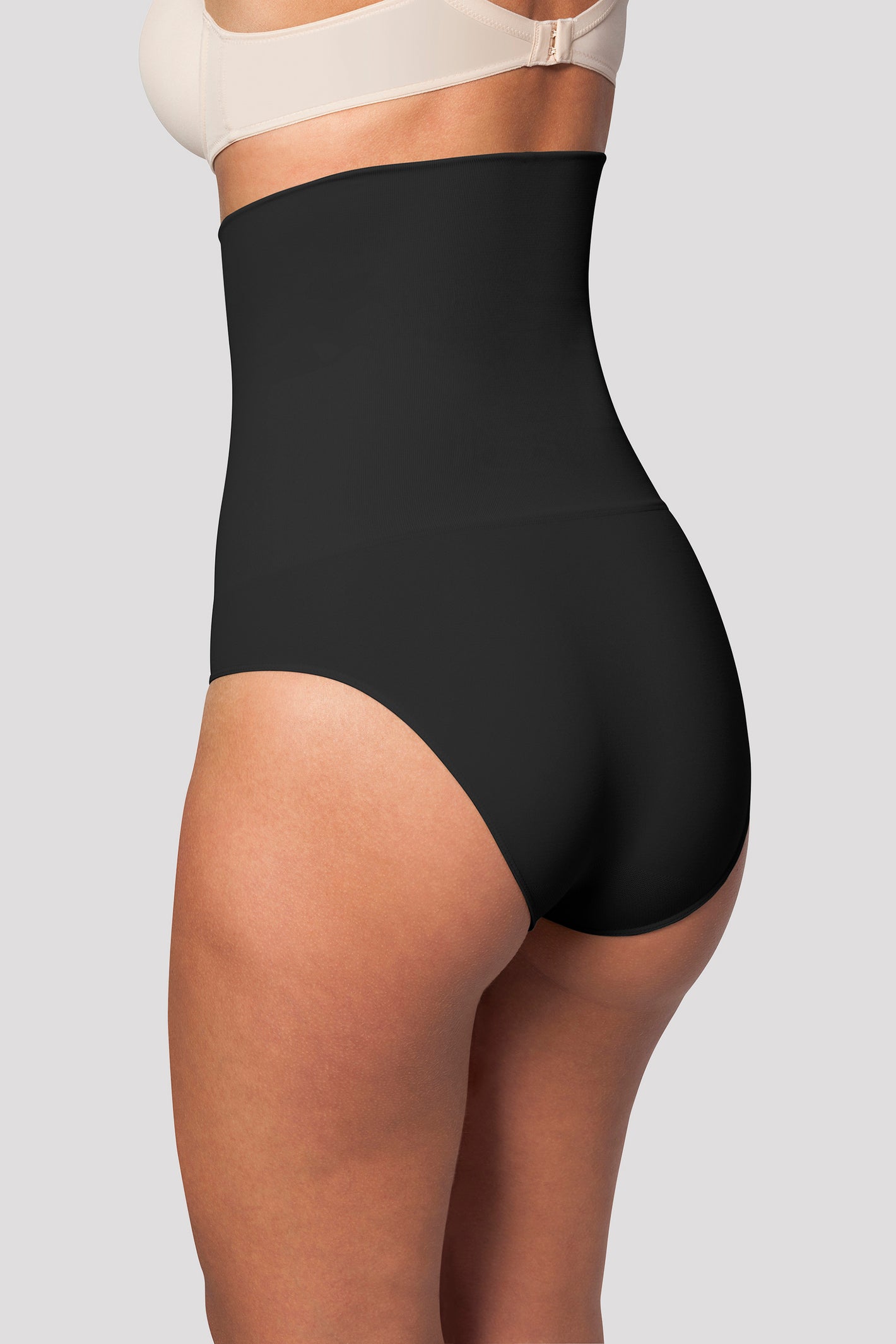 back view of shapewear brief - Black